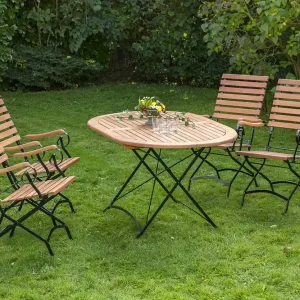 Schlossgarten Set 5tlg 4 Sessel Tisch oval 140x90cm Markenware