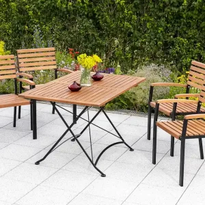 Schneller Versand Schlossgarten Set 5tlg 4 Sessel Klapptisch 120x80cm