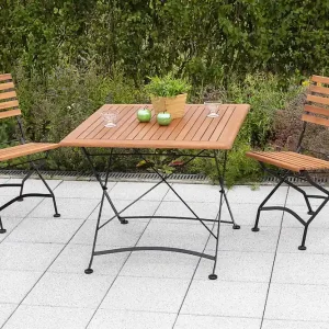 Schlossgarten Set 3tlg 2 Stühle Klapptisch 90x90cm Schnäppchen