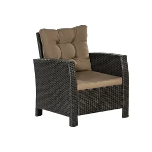 Sonderangebot Salerno Sessel braun/beige Stahl/Kunststoffgeflecht