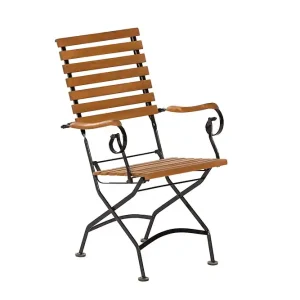 Schlossgarten Sessel FlachstahlEukalyptusbelattung Sale