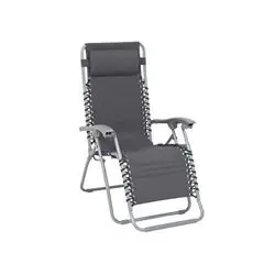 Sessel Teramo mit Kopfpolster klappbar, max. 110kg, grau Heißes Angebot