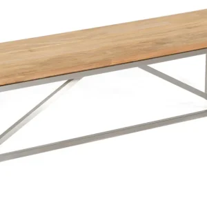 Markenware Bank Skyline Edelstahl/Teak B/T/H 145/45 /46 SonnenPartner