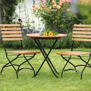 Schlossgarten Set 3tlg 2 Stühle Klapptisch Ø 70cm Gratis Versand