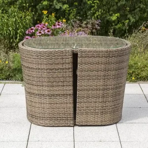 Ancona Set 3tlg 2 Sessel Tisch 100x50cm Stahl/Kunststof Direktkauf