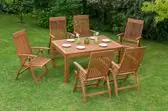 Comodoro Set 7tlg 6 Sessel Quadrat Tisch 100(150)x150cm Top-Angebot