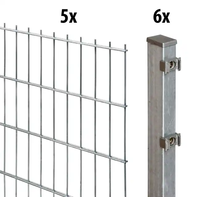 Nur Für Kurze Zeit GARDEN 'N' MORE Doppelstabmattenzaun »Excellent« 5 Elemente für 10 m, LxH: 200 x 83 cm, mit 6 Pfosten