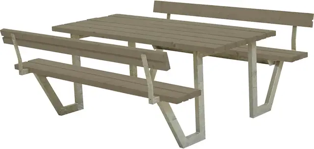 Echt PLUS Garten-Essgruppe »»Wega« Kombimöbel mit 2 Rückenlehnen« 1 Stk. tlg. 177x185x76/45 cm