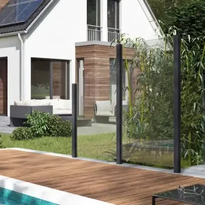 Highlight STAKET PRO Zaun Glaszaun, Gesamtlänge: 2,29 m, 3 Pfosten