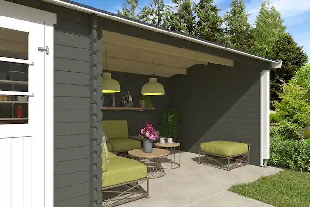 Jetzt Kaufen Nordic Holz Gartenhaus-Seitenwand »Serien Tampa, St.Louis, Novia Polus, Jelle Plus, Ivana« Zubehör für Gartenhäuser mit Anbau
