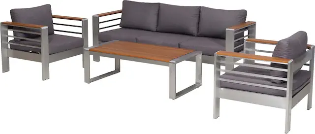 MERXX Gartenlounge-Set »Nestos« Set, 14 tlg. inkl. 2 Sessl, 1 Bank, 10 Aulagen, 1 Tisch Sichere Zahlung