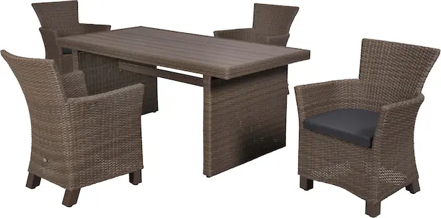 MERXX Garten-Essgruppe »Toskana« Set, 5 tlg. inkl. 4 Sessel, 4 Auflagen, 1 Tisch Beliebt