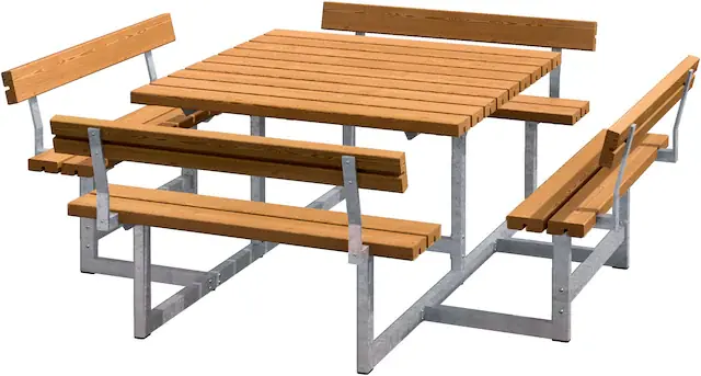 Sonderaktion PLUS Garten-Essgruppe »»Picnic« Kombimöbel mit 4 Rückenlehnen« 1 Stk. tlg. 224x224x76/45 cm