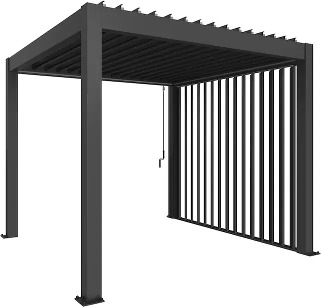 Biohort Pavillonseitenteil »Seitenwand für 3m-Seite von Biohort-Pergola« manuell verstellbare Lamellenwand in Sandwichbauweise Must-Have