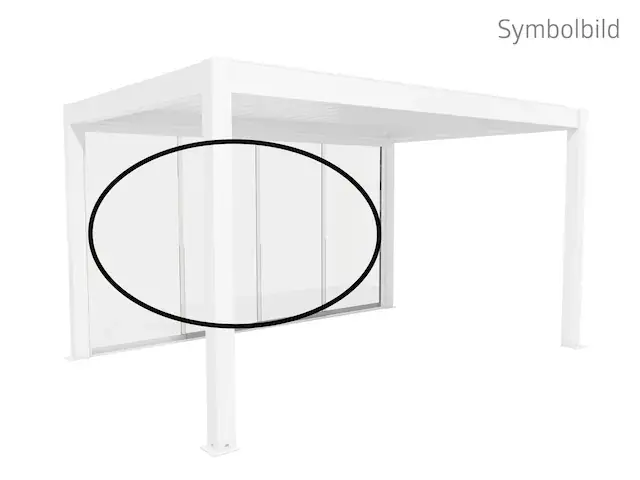 Direkt Vom Hersteller Biohort Glasschiebetür »Klarglas Gr. 3,5 m für Pergola, verschiedene Farben« 327,5x 234,9 cm, Glaselemente aus 10 mm ESG
