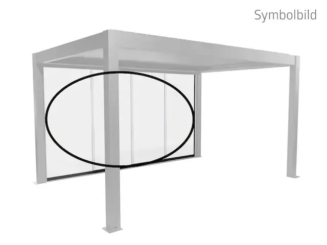 Top-Angebot Biohort Glasschiebetür »Klarglas Gr. 3 m für Pergola, verschiedene Farben« 272x 234,9 cm, Glaselemente aus 10 mm ESG
