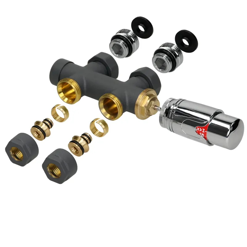 Ventil-Armaturen Set Multiblock Anthrazit Durchgangsform Wochenendangebot