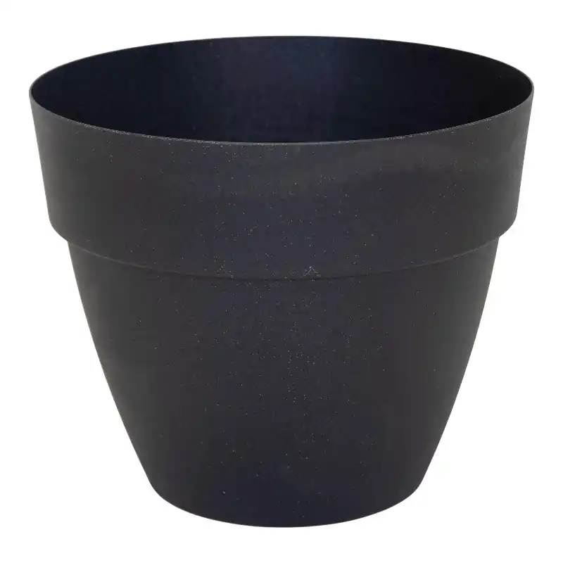 Kunststoff-Blumentopf „Varos Bell Woody“ Anthrazit Ø25 x H21 cm Markenware