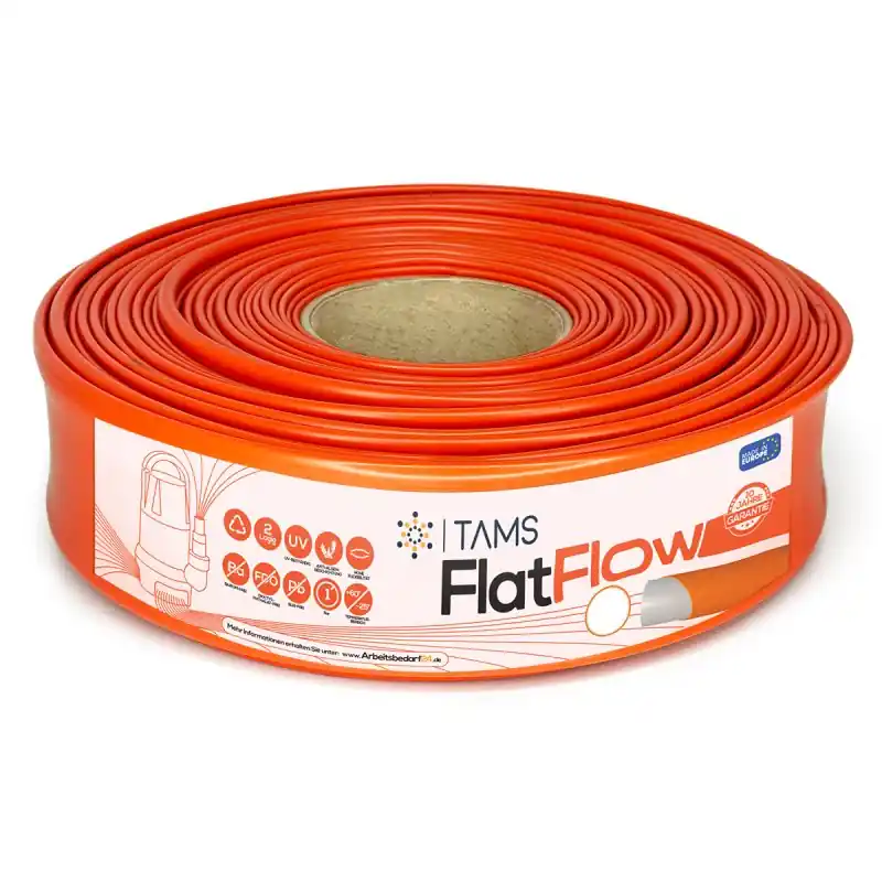 TAMS® Flat Flow Flachschlauch orange Preiswert