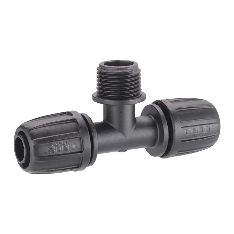 Claber Klemmverbinder 1/2” T-Stück mit 1/2” AG Finale Aktion