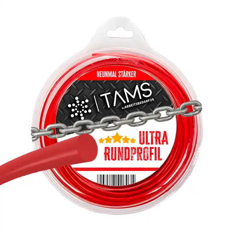 Top-Seller TAMS Trimmerfaden PROLINE 2,7 mm 80 m Rot