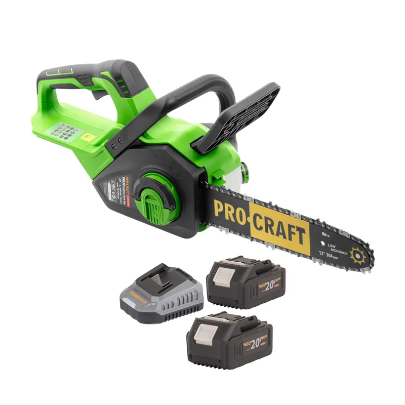 Procraft PKA38 Akku Kettensäge 20 V 304 mm Brushless + 2x Akku 4,0 Ah + Ladegerät Versand Am Gleichen Tag