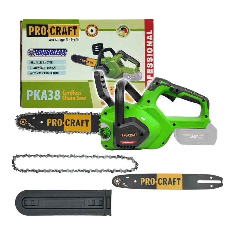 Procraft PKA38 Akku Kettensäge 20 V 304 mm Brushless Solo - ohne Akku, ohne Ladegerät Begrenztes Angebot
