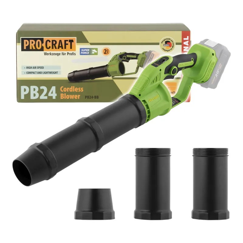 Abverkauf Procraft PB24bb Akku Laubbläser 20 V Brushless Solo - ohne Akku, ohne Ladegerät