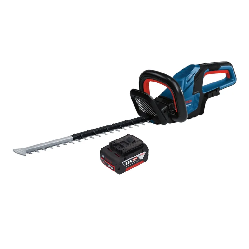 Bosch GHE 18V-50 Professional Akku Heckenschere 18 V 50 cm Brushless + 1x Akku 5,0 Ah - ohne Ladegerät Preisknaller