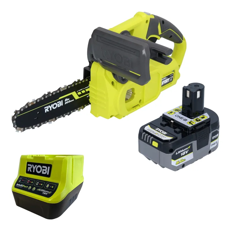 RYOBI RY18CS20A 18 V ONE+ Akku Kettensäge 20 cm Compact + 1x Akku 5,0 Ah + Ladegerät Rabatt